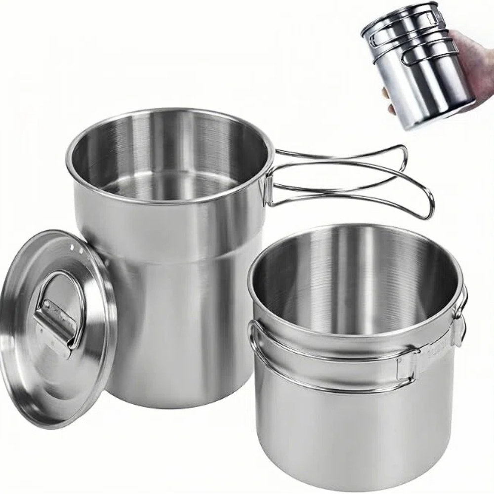 Camping Cooking Kits - Katlanabilir Kamp Bardakları Kupalar Kamp Tenceresi