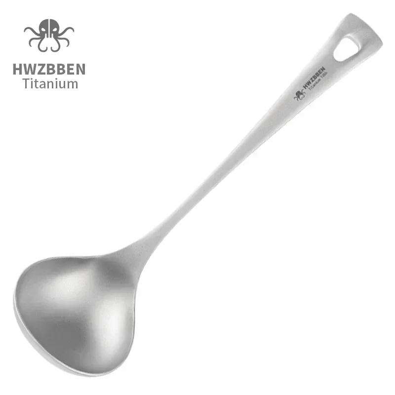 Camping Cooking Kits - Hwzoutdoor açık titanyum çorba kaşığı uzun