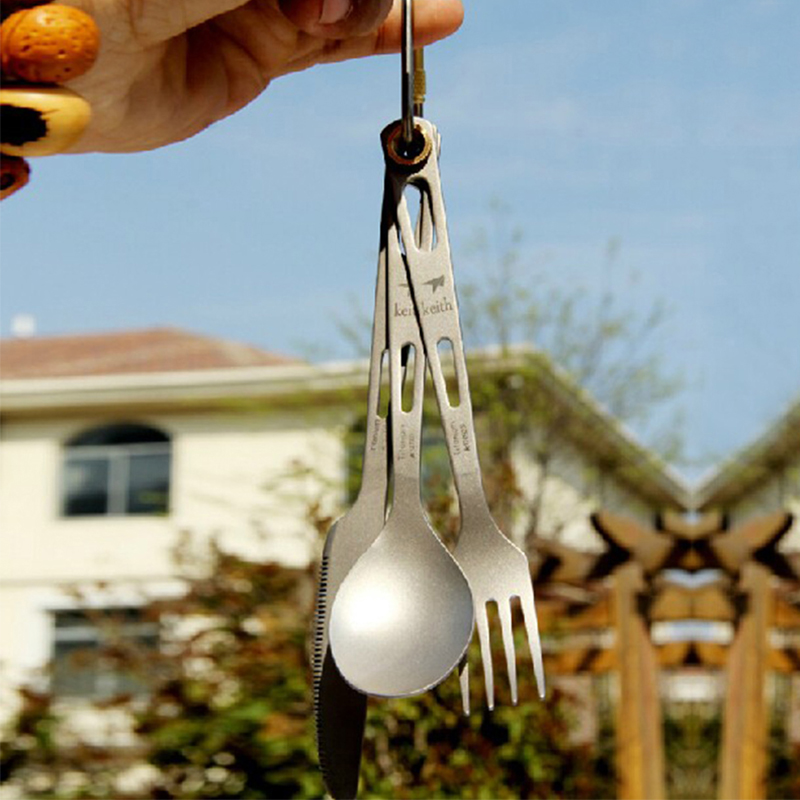 Camping Cooking Kits - Keith 3 adet tencere seti titanyum