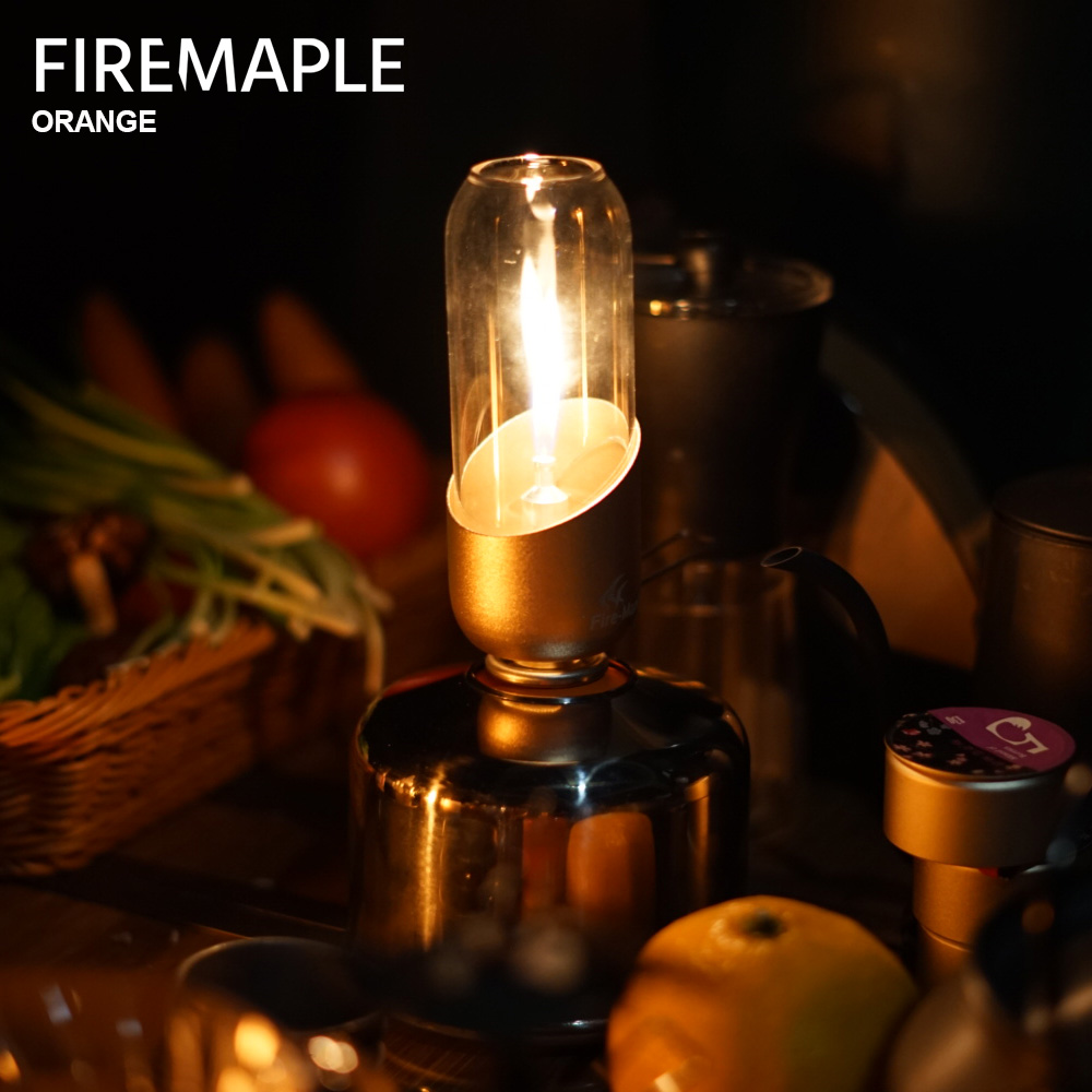 Camping Cooking Light - Yangın akçaağaç turuncu gaz fener açık
