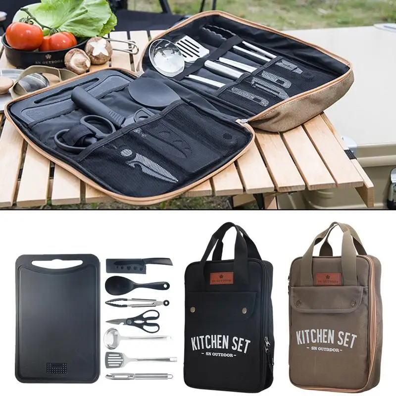 Camping Cooking Kits - 8 adet Kamp Mutfak Tencere Seti
