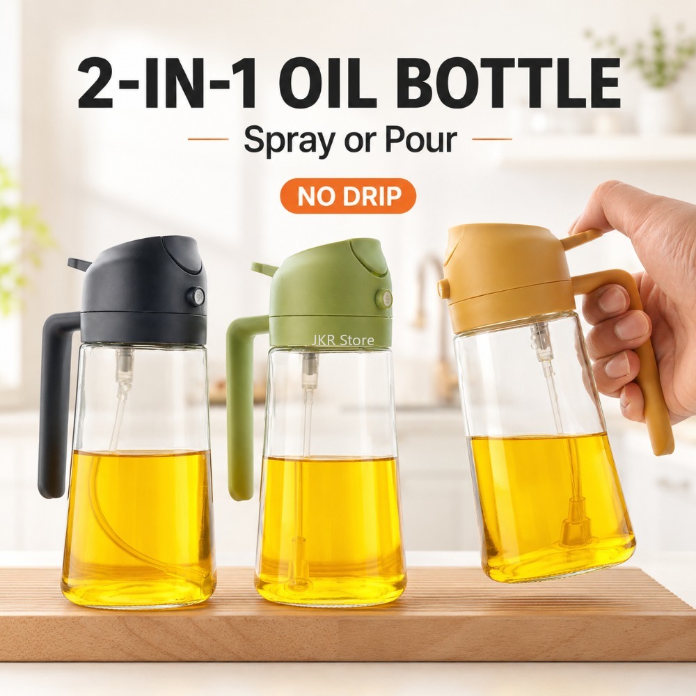 Camping Cooking Oil - 2'si 1 Arada Zeytinyağı Sprey Dağıtıcı