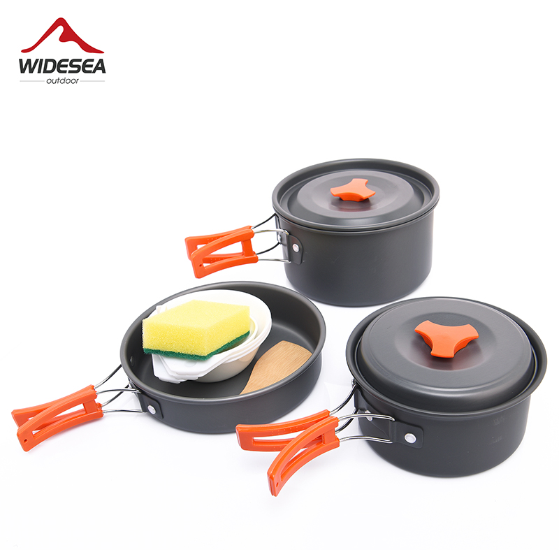 Camping Cooking Kits - Widesea kamp açık TENCERE SETİ sofra
