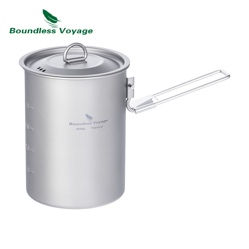 Camping Cooking Kits - Sınırsız Voyage 900 ml Titanyum Pot