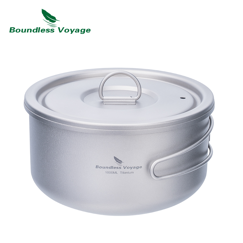 Camping Hiking Cooking - Sınırsız Voyage Titanyum Kapaklı Kamp Pot