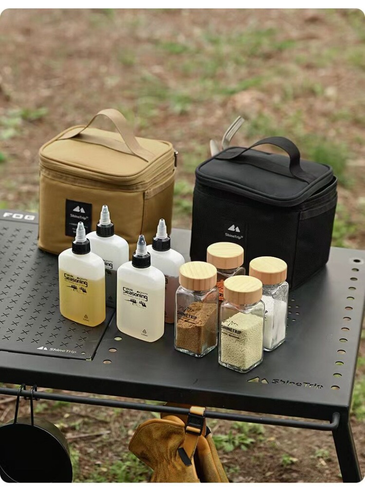 Camping Cooking Oil - Baharat şişesi seti taşınabilir saklama çantası