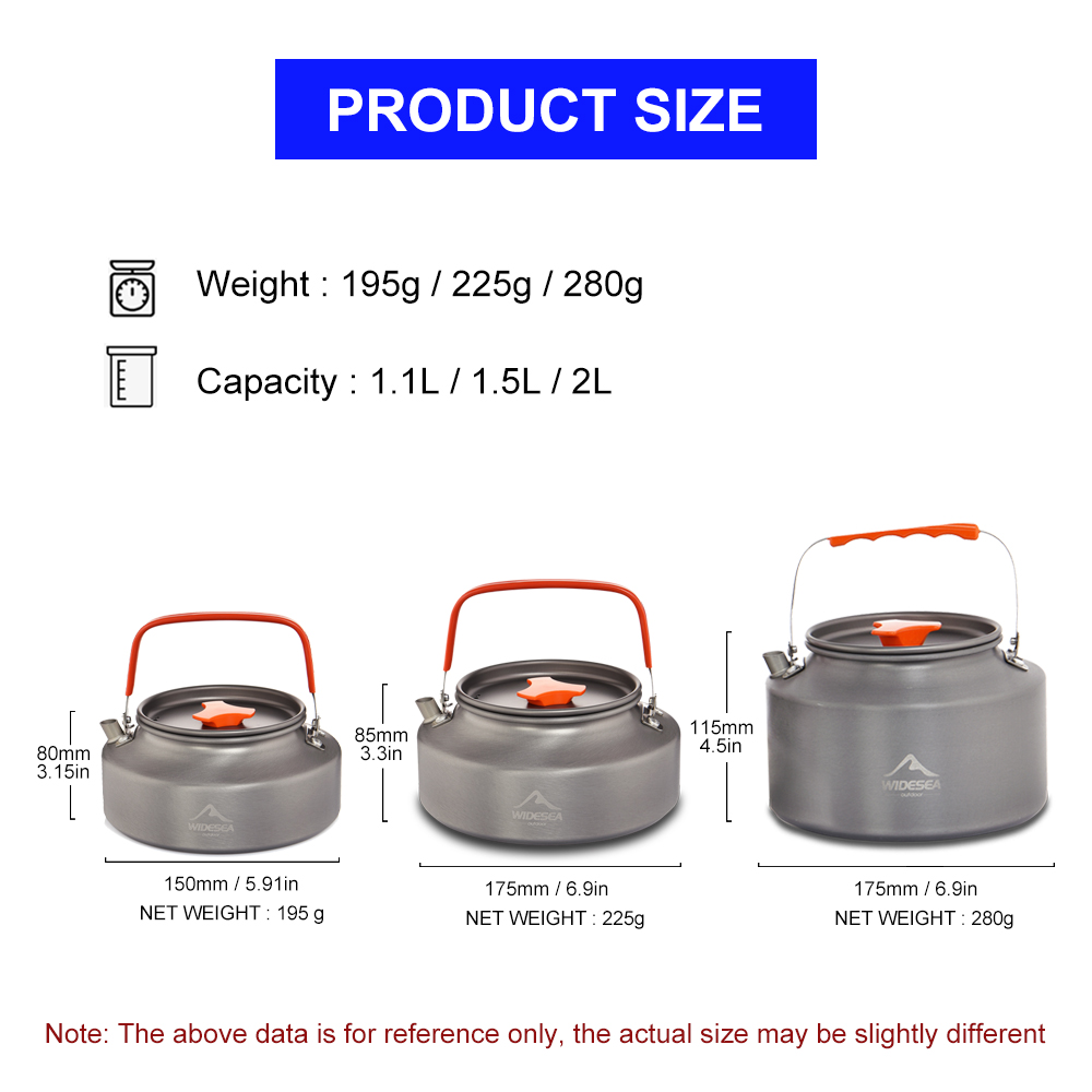 Widesea 1.1L 2L1.5L Kamp Su Is - Camping Cooking Kits incelemesi ve fiyatı