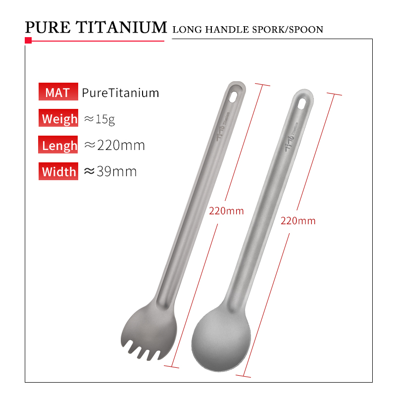 TiTo Titanyum Spork Kaşık Uzun - Camping Cooking Hardware incelemesi ve fiyatı