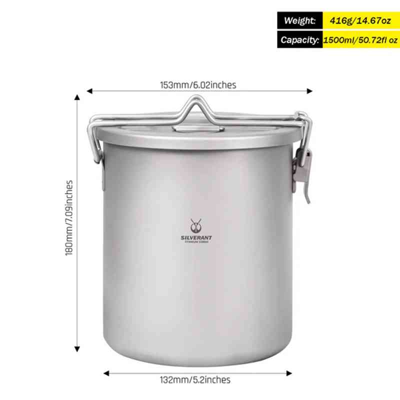 Silverant Kamp Titanyum Pot Ul - Camping Cooking Open Fire incelemesi ve fiyatı