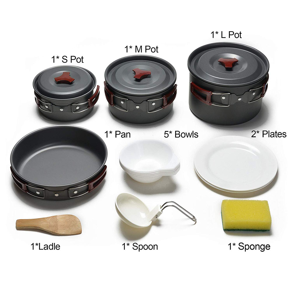 Açık Kamp Tencere Seti Yapışma - Camping Cooking Kits incelemesi ve fiyatı