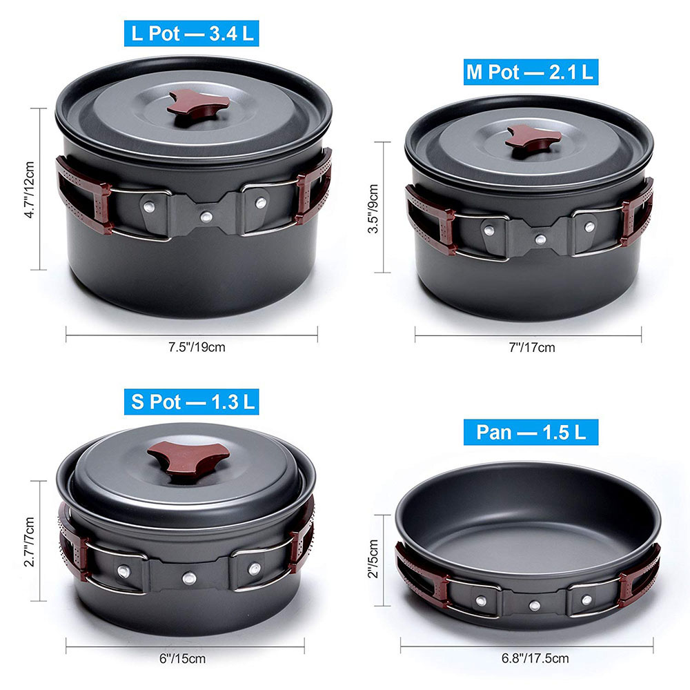 Açık Kamp Tencere Seti Yapışma - Camping Cooking Kits incelemesi ve fiyatı